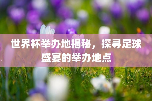 世界杯举办地揭秘，探寻足球盛宴的举办地点吉安市靖泰电力工程有限公司
