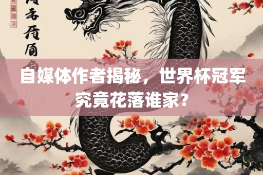 自媒体作者揭秘，世界杯冠军究竟花落谁家？