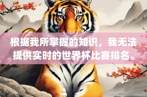 根据我所掌握的知识，我无法提供实时的世界杯比赛排名。