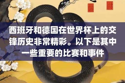 西班牙与德国交锋历史（或西班牙德国足球对决）