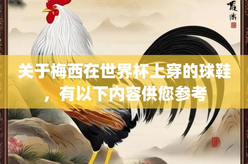 关于梅西在世界杯上穿的球鞋，有以下内容供您参考