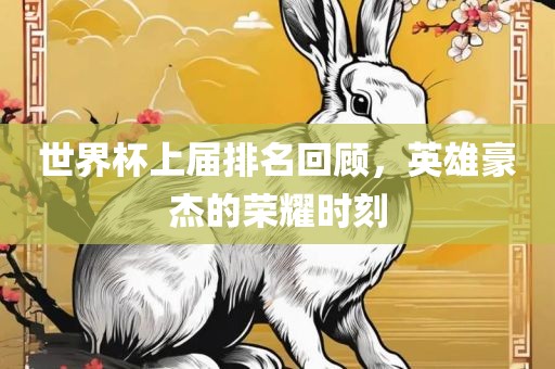 世界杯上届排名回顾，英雄豪杰的荣耀时刻吉安市靖泰电力工程有限公司