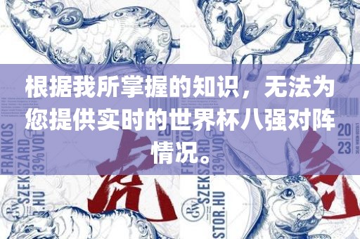根据我所掌握的知识，无法为您提供实时的世界杯八强对阵情况。吉安市靖泰电力工程有限公司