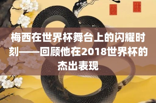 梅西在世界杯舞台上的闪耀时刻——回顾他在2018世界杯的杰出表现吉安市靖泰电力工程有限公司