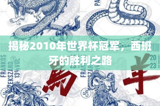 揭秘2010年世界杯冠军，西班牙的胜利之路