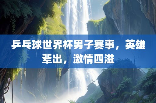 乒乓球世界杯男子赛事，英雄辈出，激情四溢