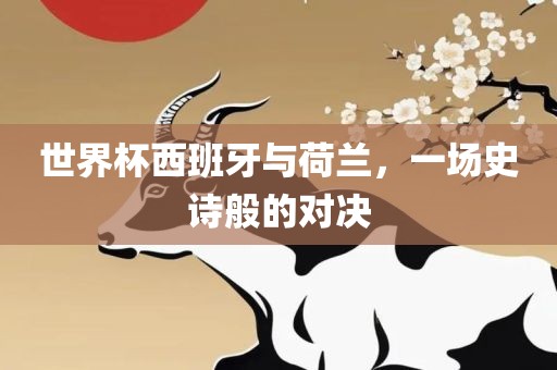 世界杯西班牙与荷兰，一场史诗般的对决吉安市靖泰电力工程有限公司