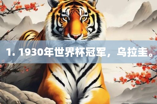 1. 1930年世界杯冠军，乌拉圭。