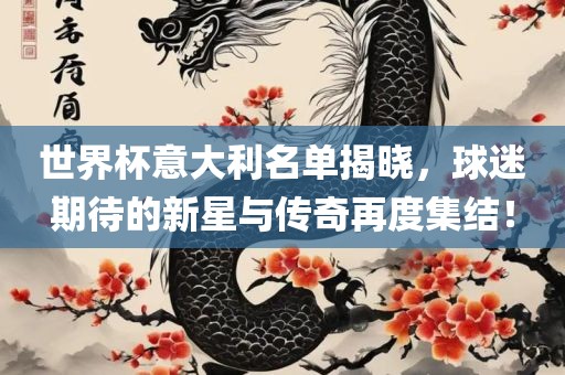 世界杯意大利名单揭晓，球迷期待的新星与传奇再度集结！
