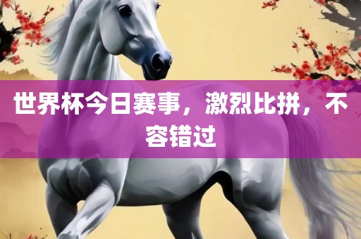 世界杯今日赛事，激烈比拼，不容错过