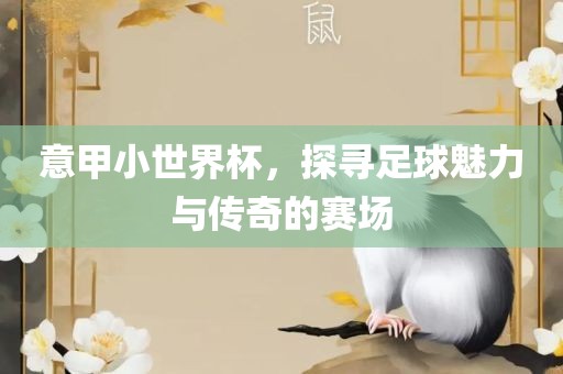 意甲小世界吉安市靖泰电力工程有限公司杯，探寻足球魅力与传奇的赛场