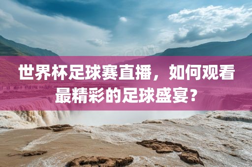 世界杯足球赛直播，如何观看最精彩的足球盛宴？