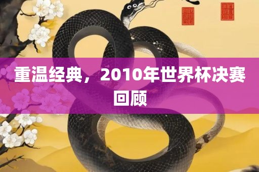 重温经典，2010年世界杯决赛回顾