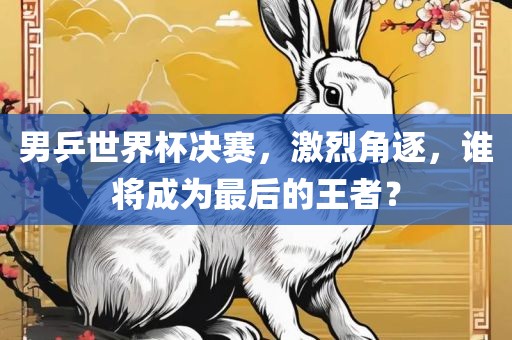 男乒世界杯决赛，激烈角逐，谁将成为最后的王者？