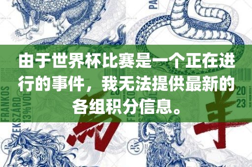 由于世界杯比赛是一个正在进行的事件，我无法提供最新的各组积分信息。