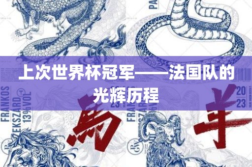 上次世界杯冠军——法国队的光辉历程吉安市靖泰电力工程有限公司