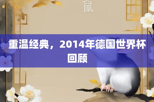 重温经典，2014年德国世界杯回顾