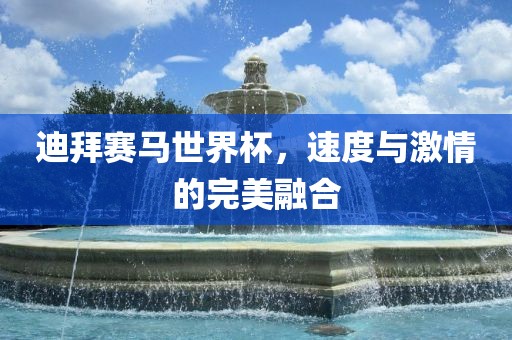 迪拜赛马世界杯，速度与激情的完美融合