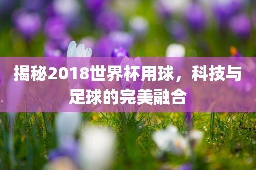 揭秘2018世界杯用球，科技与足球的完美融合