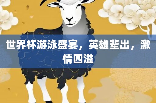 世界杯游泳盛宴，英雄辈出，激情四溢