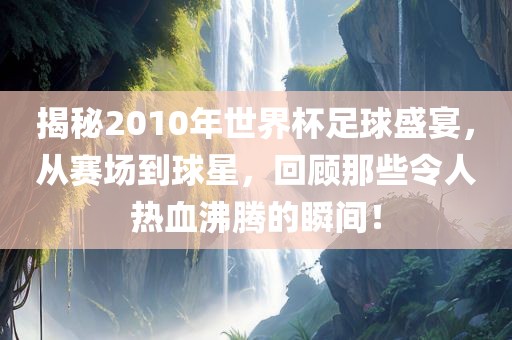 揭秘2010年世界杯足球盛宴，从赛场到球星，回顾那些令人热血沸腾的瞬间！