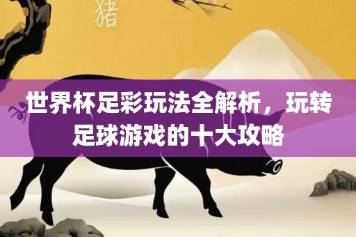 世界杯足彩玩法全解析，玩转足球游戏的十大攻略