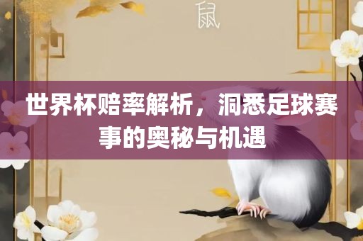 世界杯赔率解析，洞悉足球赛事的奥秘与机遇吉安市靖泰电力工程有限公司