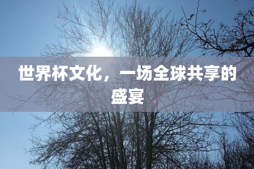 世界杯文化，一场全球共享吉安市靖泰电力工程有限公司的盛宴