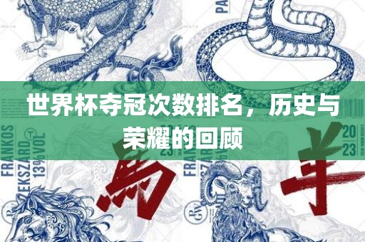 世界杯夺冠次数排名，历史与荣耀的回顾