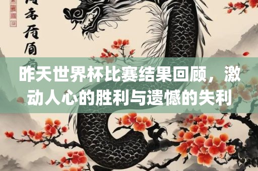 昨天世界杯比赛结果回顾，激动人心的胜利与遗憾的失利