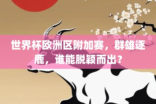 世界杯欧洲区附加赛，群雄逐鹿，谁能脱颖而出？