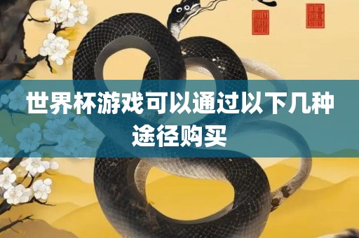 世界杯游戏可以通过以吉安市靖泰电力工程有限公司下几种途径购买
