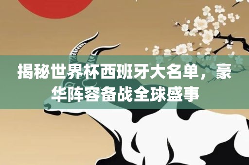 揭秘世界杯西班牙大名单，豪华阵容备战全球盛事