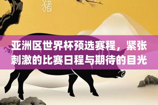 亚洲区世界杯预选赛程，紧张刺激的比赛日程与期待的目光吉安市靖泰电力工程有限公司