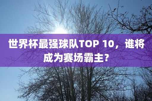 世界杯最强球队TOP 10，谁将成为赛场霸主？