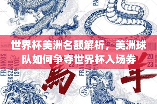 世界杯美洲名额解析，美洲球队如何争夺世界杯入场券吉安市靖泰电力工程有限公司