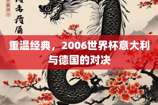 重温经典，2006世界杯意大利与德国的对决