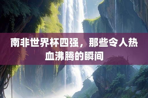 南非世界杯四强，那些令人热血沸腾的瞬间吉安市靖泰电力工程有限公司