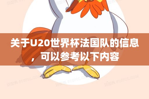 关于U20世界杯法国队的信息，可以参考以下内容