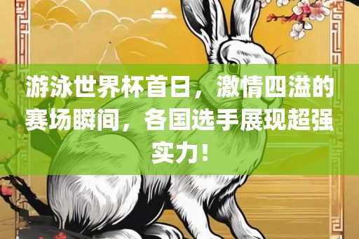游泳世界杯首日，激情四溢的赛场瞬间，各国选手展现超强实力！