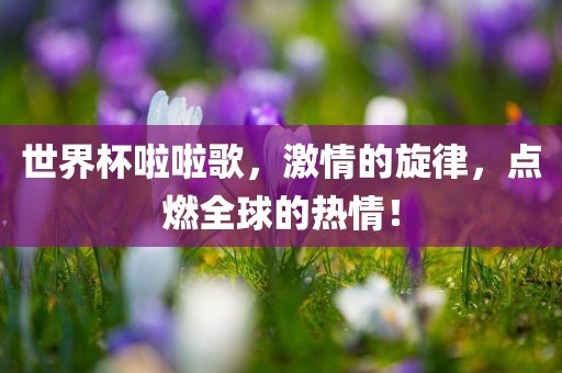 世界杯啦啦歌，激情的旋律吉安市靖泰电力工程有限公司，点燃全球的热情！
