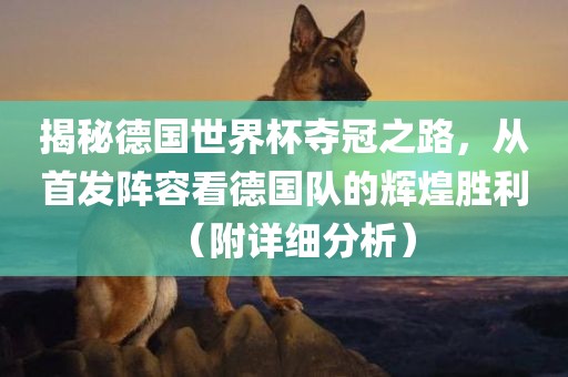 揭秘德国世界杯夺冠之路，从首发阵容看德国队的辉煌胜利（附详细分析）