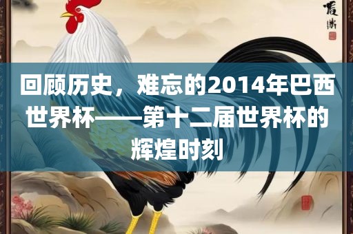 回顾历史，难忘的2014年巴西世界杯——第十二届世界杯的辉煌时刻
