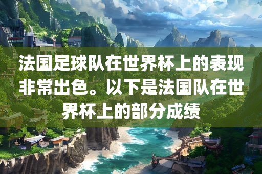 法国足球队在世界杯上的表现非常出色。以下是法国队在世界杯上的部分成绩