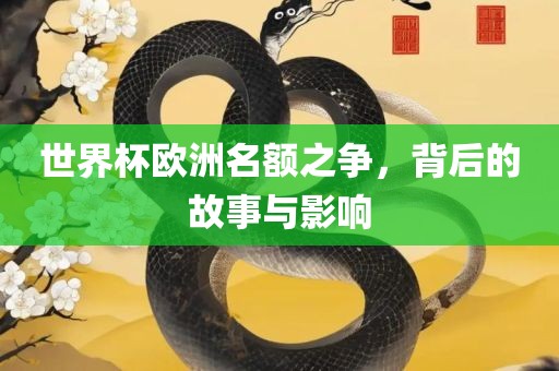 世界杯欧洲名额之争，背后的故事与影响吉安市靖泰电力工程有限公司