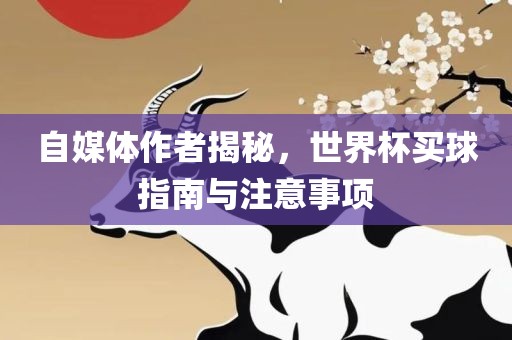 自媒体作者揭秘，世界杯买球指南与注意事项吉安市靖泰电力工程有限公司