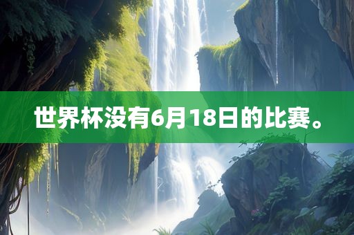 世界杯没有吉安市靖泰电力工程有限公司6月18日的比赛。