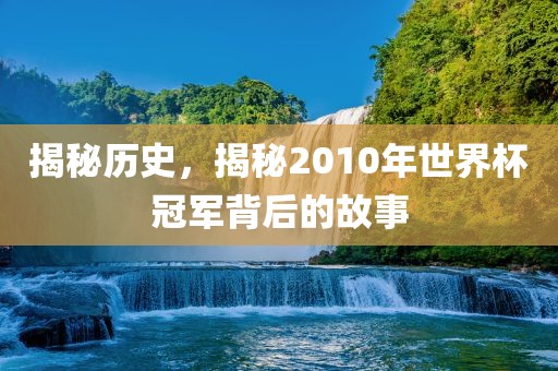 揭秘历史，揭秘2010年世界杯冠军背后的故事