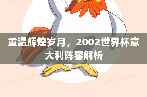 重温辉煌岁月，2002世界杯意大利阵容解析