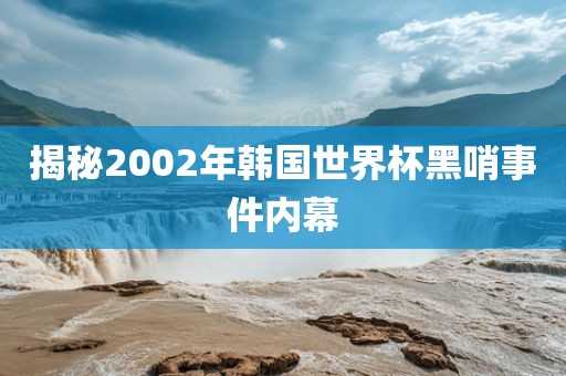 揭秘2002年吉安市靖泰电力工程有限公司韩国世界杯黑哨事件内幕